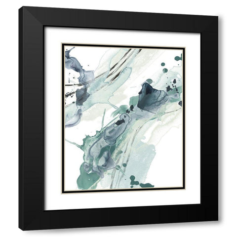 Deep Splash II Black Modern Wood Framed Art Print with Double Matting by Vess, June Erica