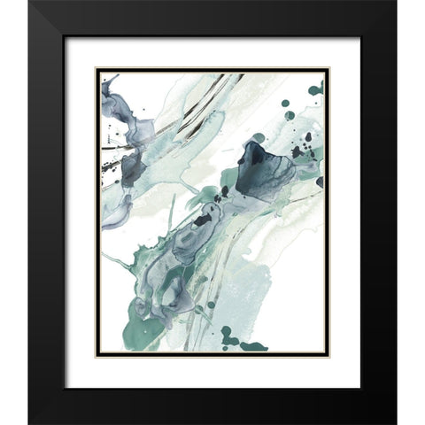 Deep Splash II Black Modern Wood Framed Art Print with Double Matting by Vess, June Erica