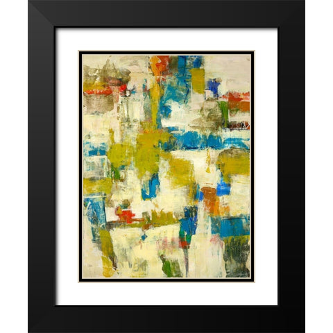 Spring Vibe I Black Modern Wood Framed Art Print with Double Matting by Joy, Julie