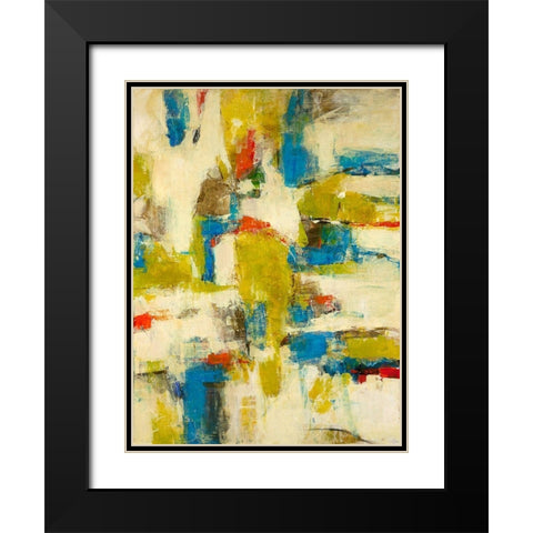 Spring Vibe II Black Modern Wood Framed Art Print with Double Matting by Joy, Julie
