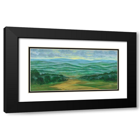 Misty Mountain View I Black Modern Wood Framed Art Print with Double Matting by Joy, Julie