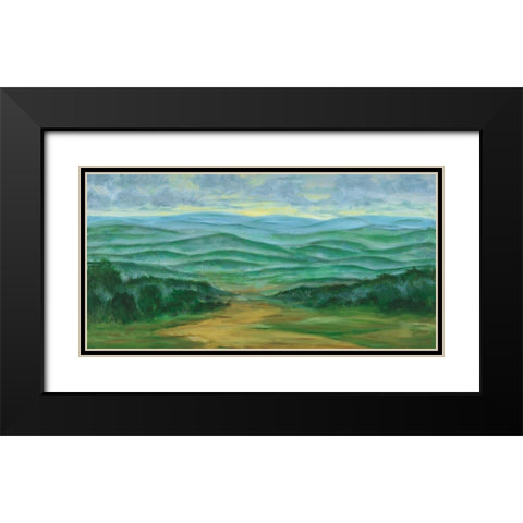 Misty Mountain View I Black Modern Wood Framed Art Print with Double Matting by Joy, Julie
