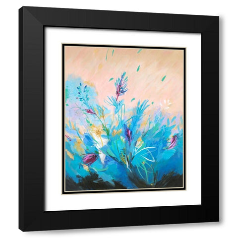 Mixed Floral II Black Modern Wood Framed Art Print with Double Matting by Joy, Julie