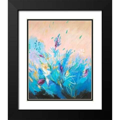 Mixed Floral II Black Modern Wood Framed Art Print with Double Matting by Joy, Julie