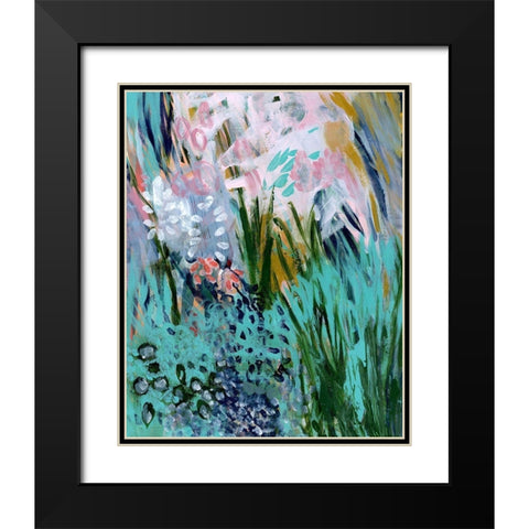 Opulent Floral Strokes I Black Modern Wood Framed Art Print with Double Matting by Daavettila, Tara