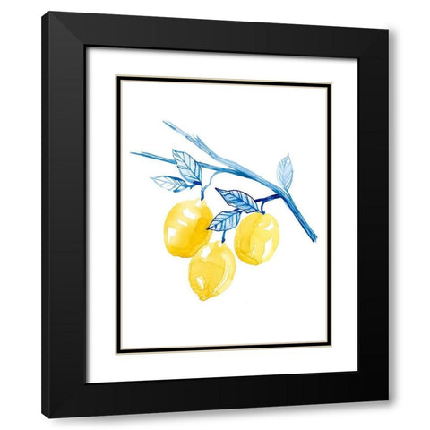 Cobalt Limon II Black Modern Wood Framed Art Print with Double Matting by Popp, Grace