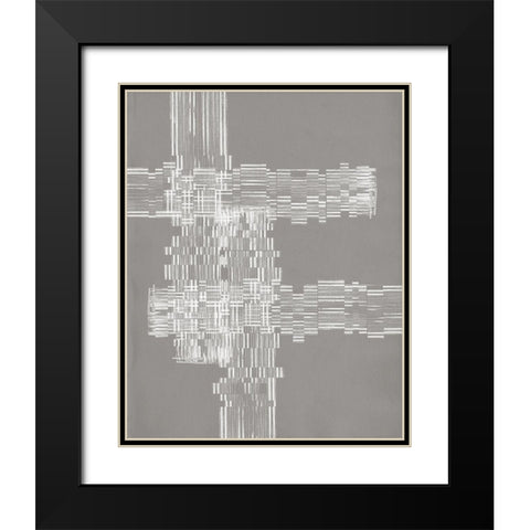 Custom Stagger Start III A. Black Modern Wood Framed Art Print with Double Matting by Goldberger, Jennifer