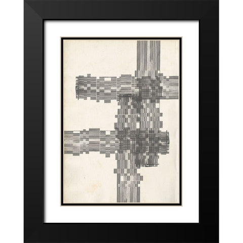 Custom Stagger Start II Black Modern Wood Framed Art Print with Double Matting by Goldberger, Jennifer