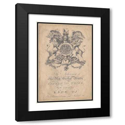 Peerage of England I Black Modern Wood Framed Art Print with Double Matting by Vision Studio
