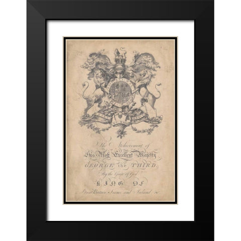 Peerage of England I Black Modern Wood Framed Art Print with Double Matting by Vision Studio