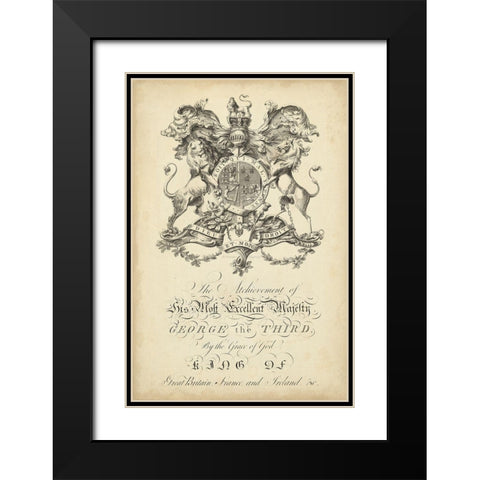 Peerage of England I Black Modern Wood Framed Art Print with Double Matting by Vision Studio