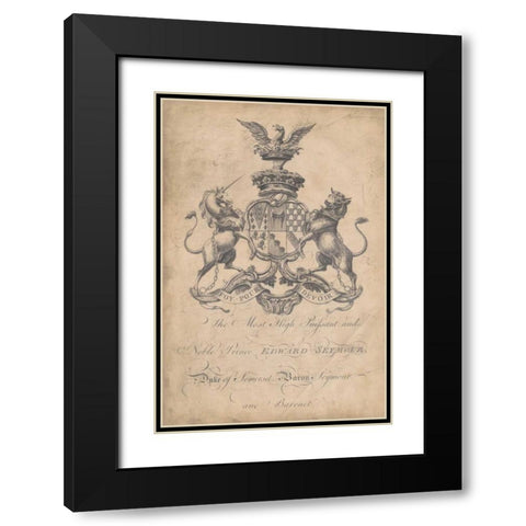 Peerage of England II Black Modern Wood Framed Art Print with Double Matting by Vision Studio