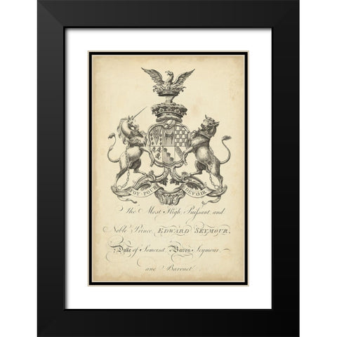 Peerage of England II Black Modern Wood Framed Art Print with Double Matting by Vision Studio