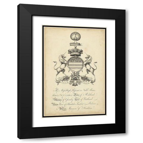 Peerage of England III Black Modern Wood Framed Art Print with Double Matting by Vision Studio