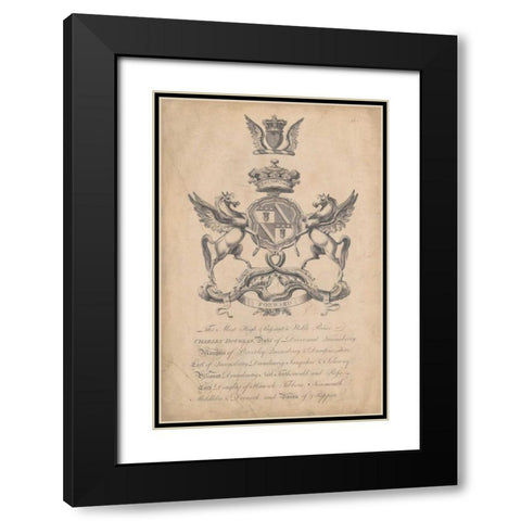 Peerage of England IV Black Modern Wood Framed Art Print with Double Matting by Vision Studio