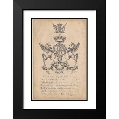 Peerage of England IV Black Modern Wood Framed Art Print with Double Matting by Vision Studio