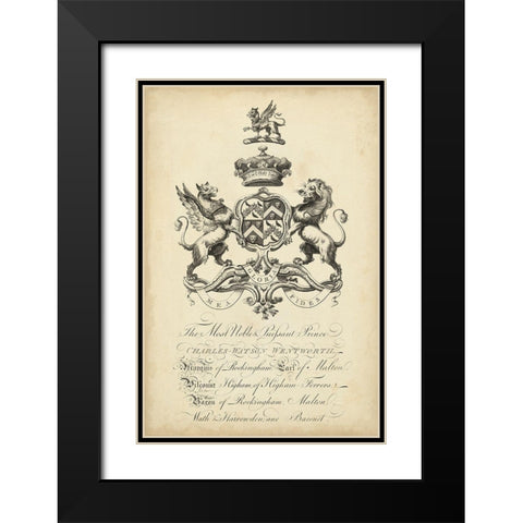 Peerage of England VI Black Modern Wood Framed Art Print with Double Matting by Vision Studio