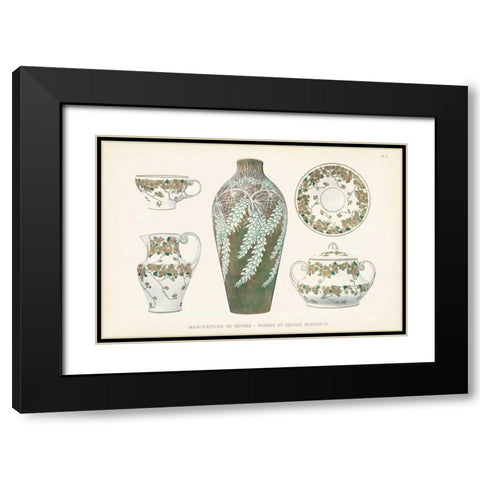 Sevres Porcelain Collection I Black Modern Wood Framed Art Print with Double Matting by Vision Studio