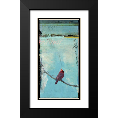 Bird Window I Black Modern Wood Framed Art Print with Double Matting by Blixt, Ingrid
