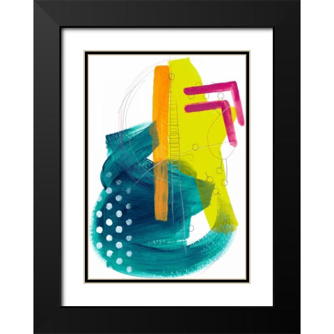 Fringe Aspect IV Black Modern Wood Framed Art Print with Double Matting by Vess, June Erica