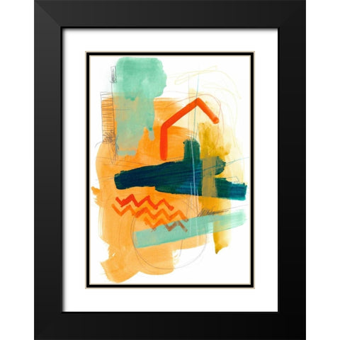 Fringe Aspect V Black Modern Wood Framed Art Print with Double Matting by Vess, June Erica
