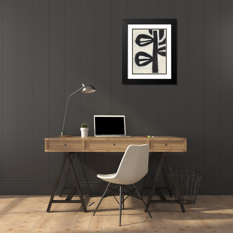 Symbiotic V Black Modern Wood Framed Art Print with Double Matting by Vess, June Erica