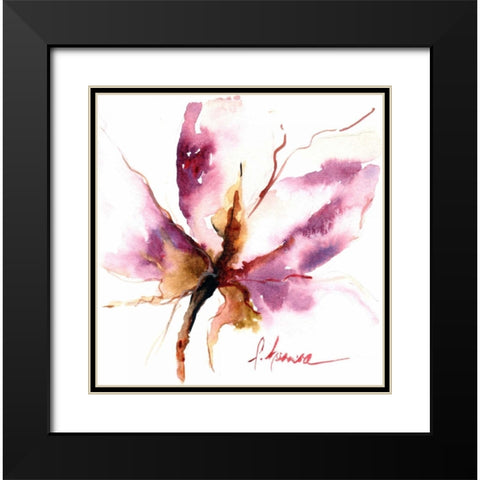 Blooms Hermanas I Black Modern Wood Framed Art Print with Double Matting by Herrera, Leticia
