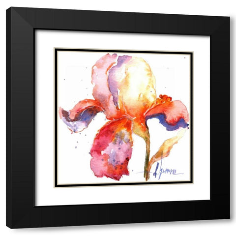 Blooms Hermanas II Black Modern Wood Framed Art Print with Double Matting by Herrera, Leticia