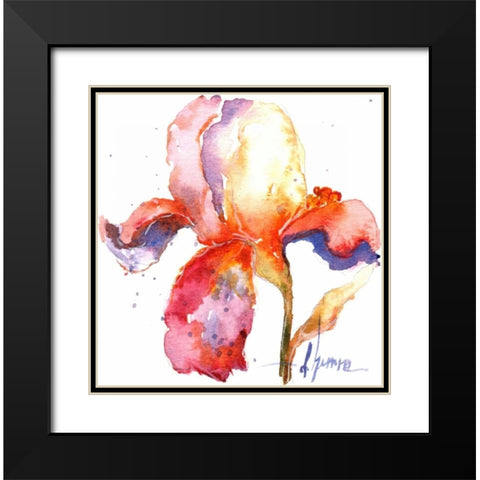 Blooms Hermanas II Black Modern Wood Framed Art Print with Double Matting by Herrera, Leticia