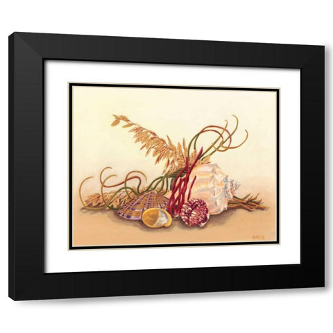 Sea Still Life II Black Modern Wood Framed Art Print with Double Matting by Miller, Dianne