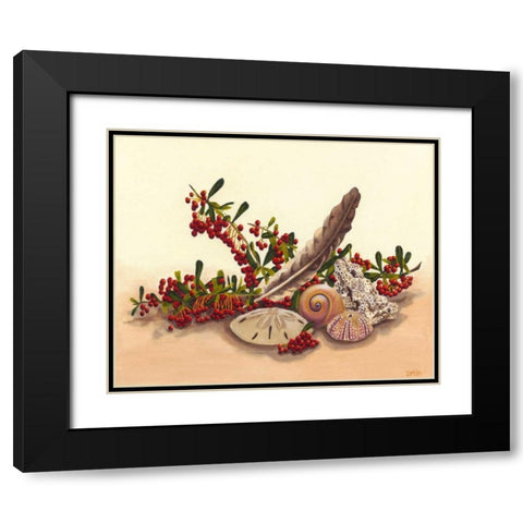 Sea Still Life III Black Modern Wood Framed Art Print with Double Matting by Miller, Dianne
