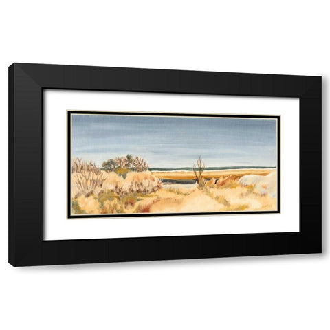 The Sound Shoreline II Black Modern Wood Framed Art Print with Double Matting by Dianne Miller