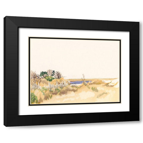 Minimalist Coastline III Black Modern Wood Framed Art Print with Double Matting by Miller, Dianne