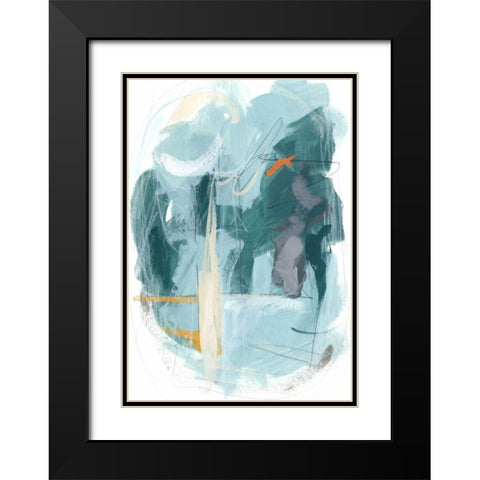 Rhythm Rhapsody II Black Modern Wood Framed Art Print with Double Matting by Vess, June Erica