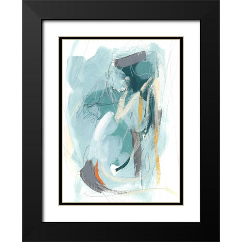 Rhythm Rhapsody III Black Modern Wood Framed Art Print with Double Matting by Vess, June Erica