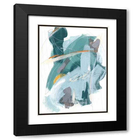 Rhythm Rhapsody IV Black Modern Wood Framed Art Print with Double Matting by Vess, June Erica