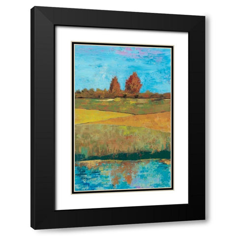 Impressionist Meadow I Black Modern Wood Framed Art Print with Double Matting by Altug, Mehmet