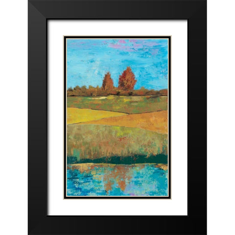Impressionist Meadow I Black Modern Wood Framed Art Print with Double Matting by Altug, Mehmet