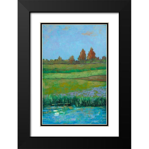Impressionist Meadow II Black Modern Wood Framed Art Print with Double Matting by Altug, Mehmet