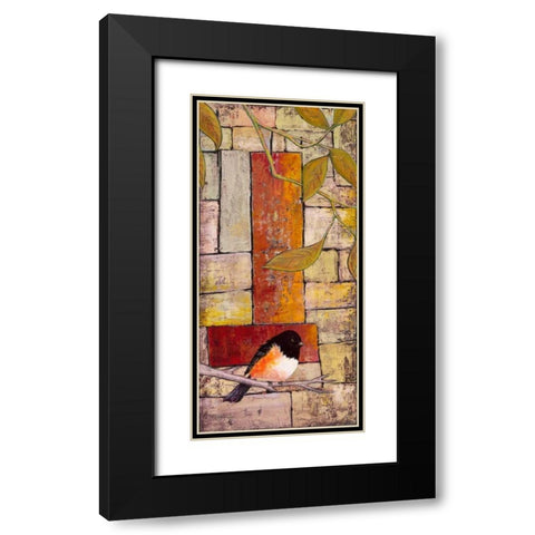 Textured Bird Panel I Black Modern Wood Framed Art Print with Double Matting by Altug, Mehmet
