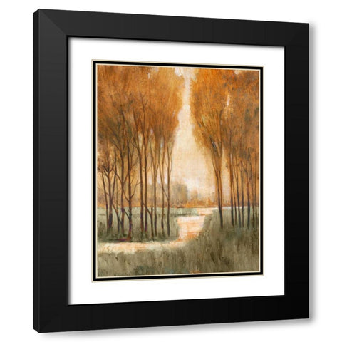 Golden Forest I Black Modern Wood Framed Art Print with Double Matting by OToole, Tim