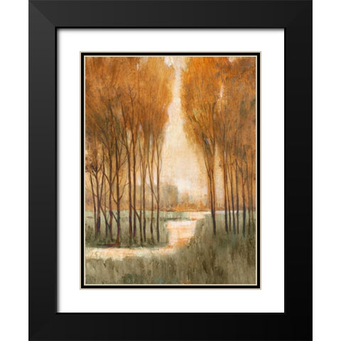 Golden Forest I Black Modern Wood Framed Art Print with Double Matting by OToole, Tim