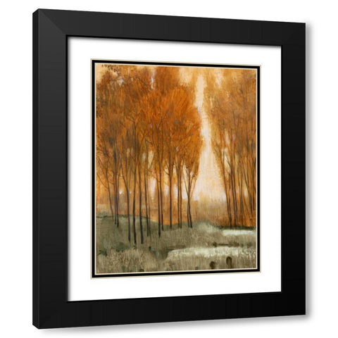 Golden Forest II Black Modern Wood Framed Art Print with Double Matting by OToole, Tim