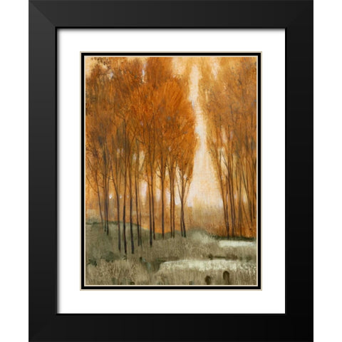 Golden Forest II Black Modern Wood Framed Art Print with Double Matting by OToole, Tim