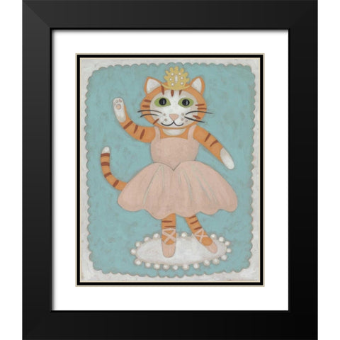 Ballerina Animal IV Black Modern Wood Framed Art Print with Double Matting by Zarris, Chariklia