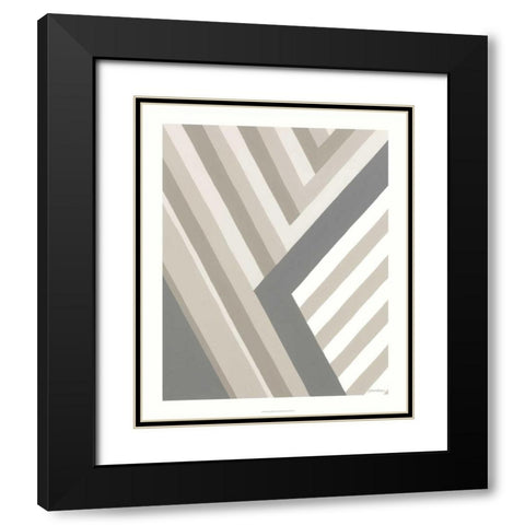 Neutral Rhythm I Black Modern Wood Framed Art Print with Double Matting by Lam, Venna