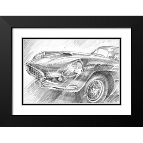 Sports Car Study II Black Modern Wood Framed Art Print with Double Matting by Harper, Ethan