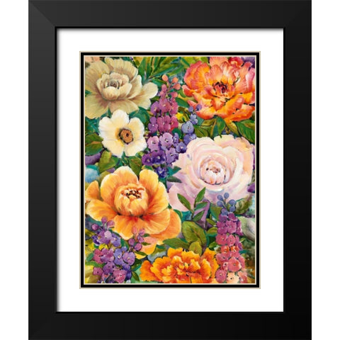 Flower Bouquet I Black Modern Wood Framed Art Print with Double Matting by OToole, Tim