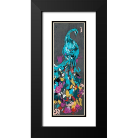 Flower Feathers I Black Modern Wood Framed Art Print with Double Matting by Goldberger, Jennifer