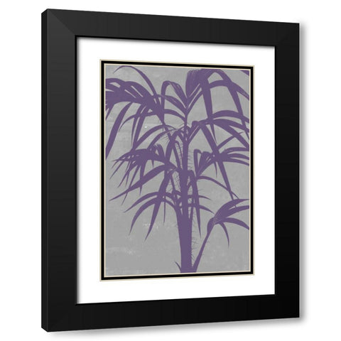 Chromatic Palms V Black Modern Wood Framed Art Print with Double Matting by Goldberger, Jennifer